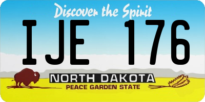 ND license plate IJE176
