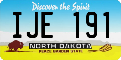 ND license plate IJE191