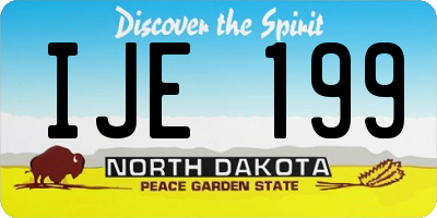 ND license plate IJE199