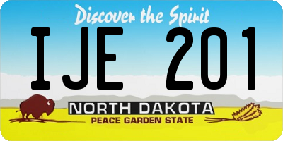 ND license plate IJE201