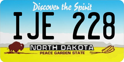 ND license plate IJE228