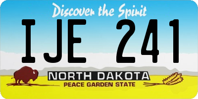 ND license plate IJE241