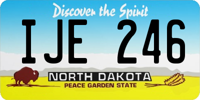 ND license plate IJE246