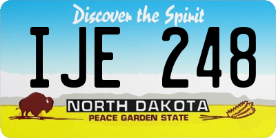 ND license plate IJE248