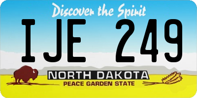 ND license plate IJE249