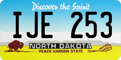 ND license plate IJE253