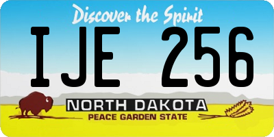 ND license plate IJE256