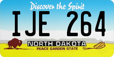 ND license plate IJE264