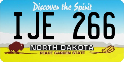 ND license plate IJE266