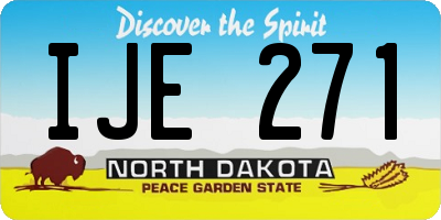 ND license plate IJE271