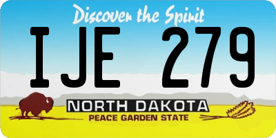 ND license plate IJE279