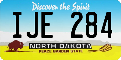 ND license plate IJE284