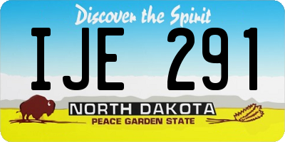 ND license plate IJE291