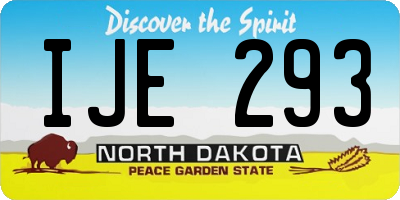 ND license plate IJE293