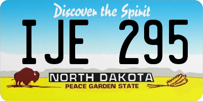 ND license plate IJE295