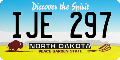 ND license plate IJE297