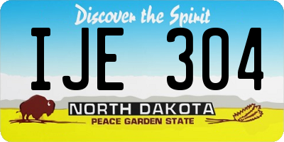 ND license plate IJE304