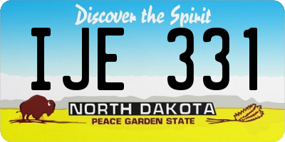 ND license plate IJE331