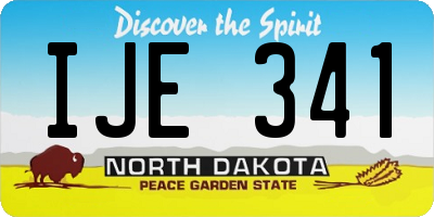ND license plate IJE341