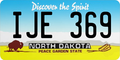 ND license plate IJE369