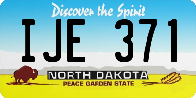 ND license plate IJE371