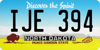 ND license plate IJE394