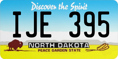 ND license plate IJE395