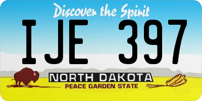 ND license plate IJE397