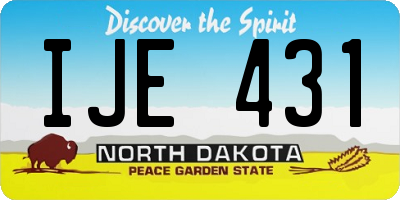 ND license plate IJE431