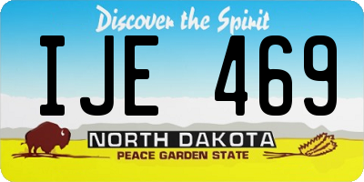ND license plate IJE469