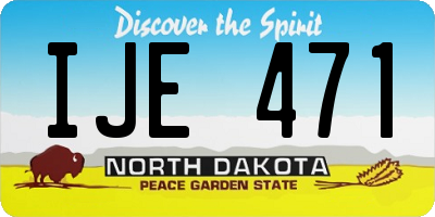 ND license plate IJE471