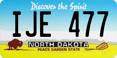 ND license plate IJE477