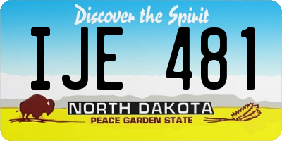 ND license plate IJE481