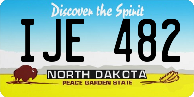 ND license plate IJE482