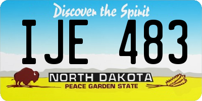 ND license plate IJE483