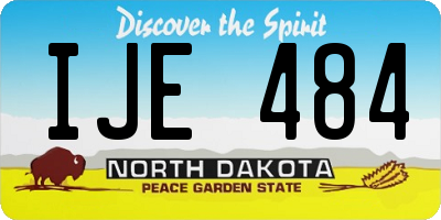 ND license plate IJE484