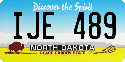 ND license plate IJE489