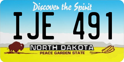 ND license plate IJE491