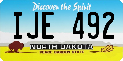 ND license plate IJE492