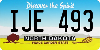 ND license plate IJE493