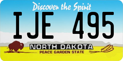 ND license plate IJE495