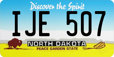 ND license plate IJE507