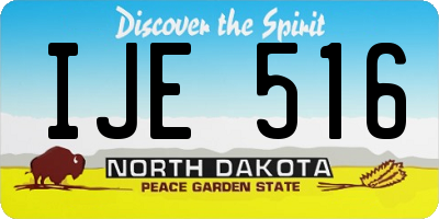 ND license plate IJE516