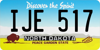 ND license plate IJE517