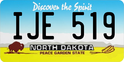 ND license plate IJE519