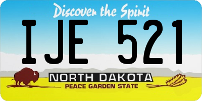 ND license plate IJE521