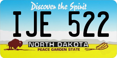 ND license plate IJE522