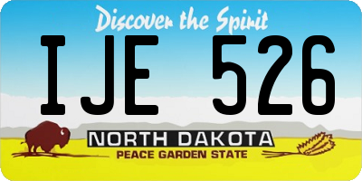 ND license plate IJE526