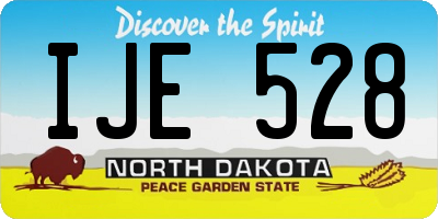 ND license plate IJE528