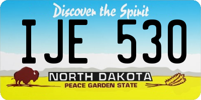 ND license plate IJE530